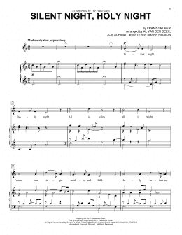 page one of Silent Night, Holy Night (Piano & Vocal)