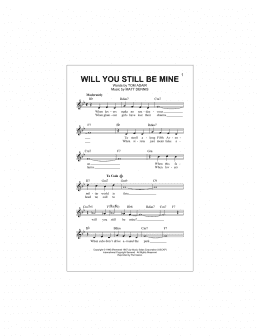 page one of Will You Still Be Mine (Lead Sheet / Fake Book)