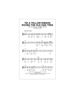 page one of Tie A Yellow Ribbon Round The Ole Oak Tree (Lead Sheet / Fake Book)