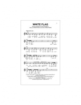 page one of White Flag (Lead Sheet / Fake Book)