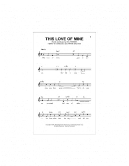 page one of This Love Of Mine (Lead Sheet / Fake Book)
