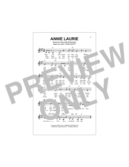 page one of Annie Laurie (Lead Sheet / Fake Book)