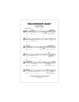 page one of Reconsider Baby (Lead Sheet / Fake Book)