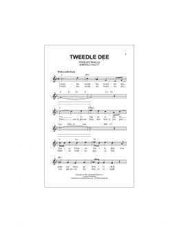 page one of Tweedle Dee (Lead Sheet / Fake Book)