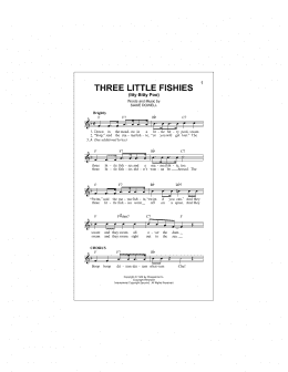 page one of Three Little Fishies (Lead Sheet / Fake Book)