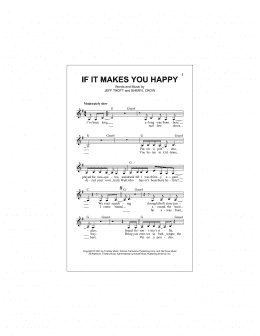 page one of If It Makes You Happy (Lead Sheet / Fake Book)