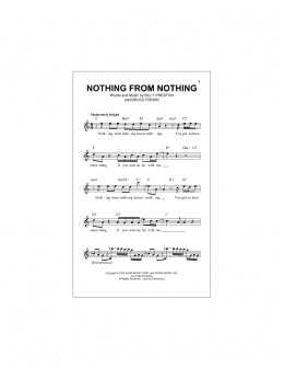page one of Nothing From Nothing (Lead Sheet / Fake Book)
