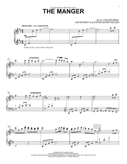 page one of The Manger (Piano Solo)
