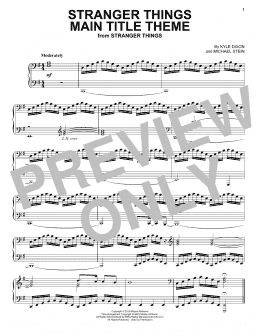 page one of Stranger Things Main Title Theme (Piano Solo)