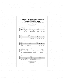 page one of It Only Happens When I Dance With You (Lead Sheet / Fake Book)