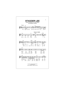page one of Stagger Lee (Lead Sheet / Fake Book)
