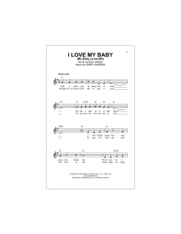 page one of I Love My Baby (My Baby Loves Me) (Lead Sheet / Fake Book)