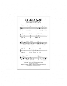 page one of I Should Care (Lead Sheet / Fake Book)