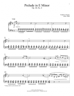page one of Prelude In E Minor, Op. 28, No. 4 (Educational Piano)