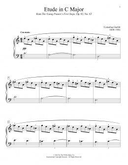 page one of Etude In C Major (Educational Piano)