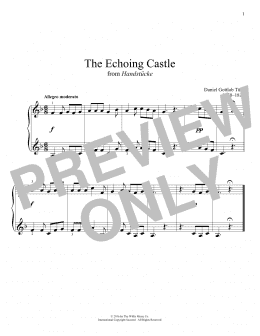 page one of The Echoing Castle (Educational Piano)