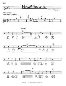 page one of Beautiful Life (Real Book – Melody, Lyrics & Chords)