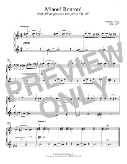 page one of Miaou! Ronron! (Educational Piano)