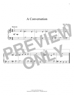page one of A Conversation (Educational Piano)
