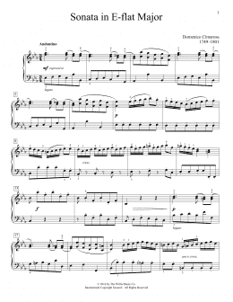 page one of Sonata In E-Flat Major (Educational Piano)