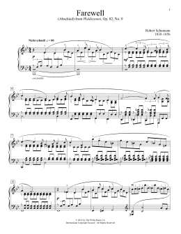 page one of Farewell (Abschied) (Educational Piano)
