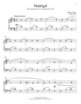page one of Madrigal (Educational Piano)