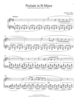 page one of Prelude In B Minor (Educational Piano)
