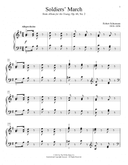 page one of Soldier's March (Educational Piano)