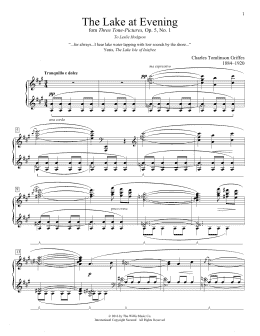 page one of The Lake At Evening (Educational Piano)