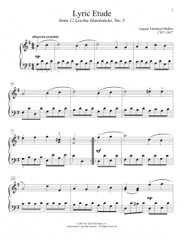 page one of Lyric Etude (Educational Piano)