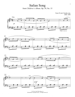 page one of Italian Song (Educational Piano)