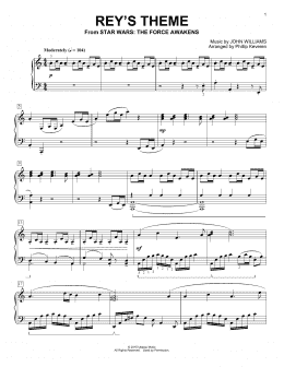 page one of Rey's Theme (arr. Phillip Keveren) (Piano Solo)