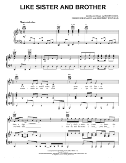 page one of Like Sister and Brother (Piano, Vocal & Guitar Chords (Right-Hand Melody))