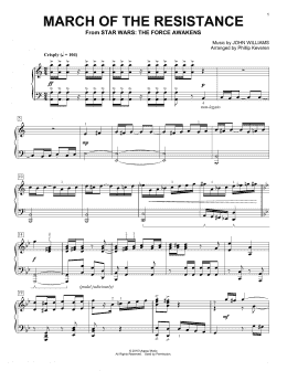 page one of March Of The Resistance (arr. Phillip Keveren) (Piano Solo)