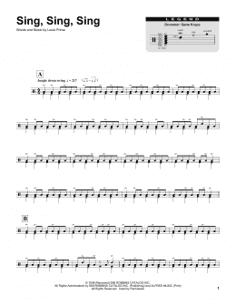 page one of Sing, Sing, Sing (Drums Transcription)