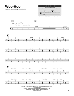 page one of Woo-Hoo (Drums Transcription)
