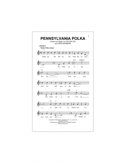 page one of Pennsylvania Polka (Lead Sheet / Fake Book)