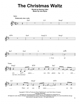 page one of The Christmas Waltz (Pro Vocal)
