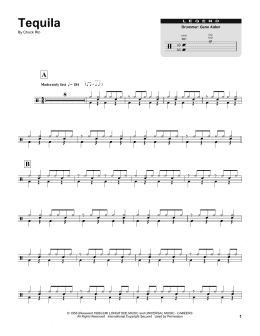 page one of Tequila (Drums Transcription)
