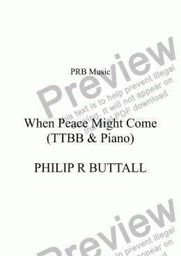 page one of When Peace Might Come (TTBB)
