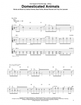 page one of Domesticated Animals (Guitar Rhythm Tab)