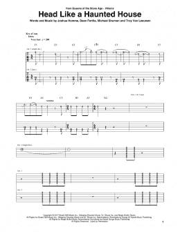 page one of Head Like A Haunted House (Guitar Rhythm Tab)