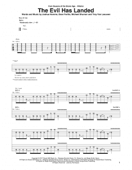 page one of The Evil Has Landed (Guitar Rhythm Tab)