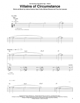 page one of Villains Of Circumstance (Guitar Rhythm Tab)