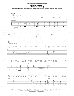 page one of Hideaway (Guitar Rhythm Tab)