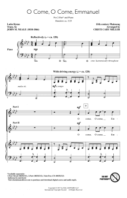 page one of O Come, O Come Emmanuel (2-Part Choir)