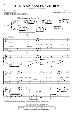 page one of All In An Easter Garden (SATB Choir)