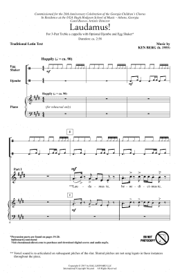 page one of Laudamus! (3-Part Treble Choir)