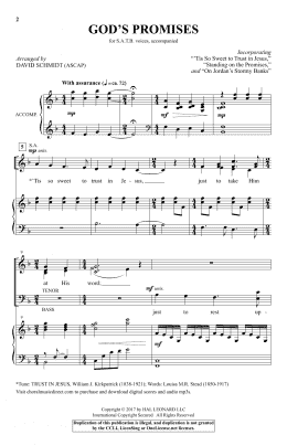 page one of God's Promises (SATB Choir)