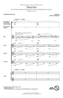 page one of Sanctus (3-Part Treble Choir)